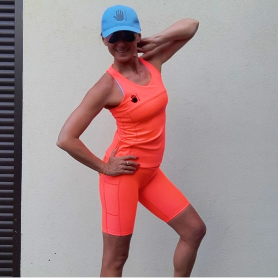 Spodenki long ORANGE fluo